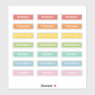 Sticker Jour de la semaine