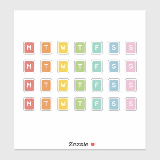 Sticker Jour de la semaine (Feuille)