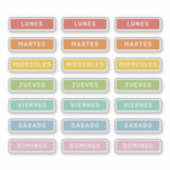 Sticker Jour de la semaine (espagnol) (Devant)