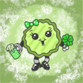 Sticker Jour de la St Patrick Pickle | Vacances (Recto)