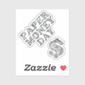 Sticker Jour de l'argent papier (Feuille)