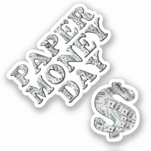 Sticker Jour de l'argent papier (Recto)