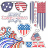 Sticker Jour de l'Indépendance Jeu patriotique (Devant)