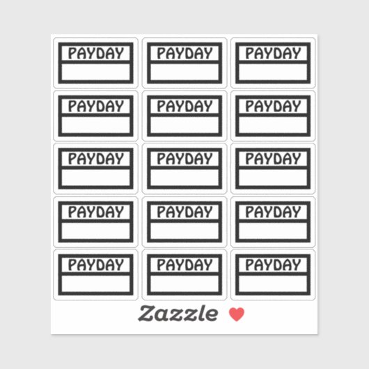 Sticker Jour de paie fonctionnel (Feuille)