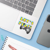 Sticker Jour des jeux vidéo (Ordinateur portable avec iPhone)