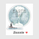 Sticker Jour des terres chaque pingouin (Feuille)