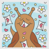 Sticker Jour des Valentines aux escargots | Vinyle (Devant)