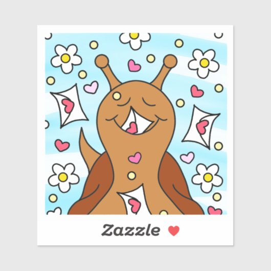 Sticker Jour des Valentines aux escargots | Vinyle (Feuille)