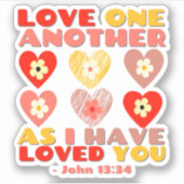 Sticker Jour des Valentins Bible Verse : Jean 12:34 (Devant)