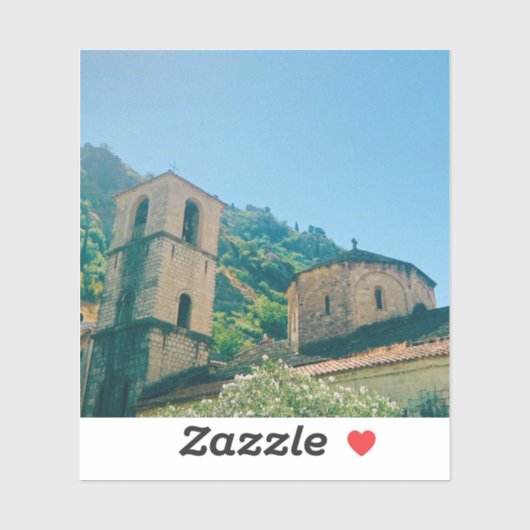 Sticker Jour d'été à Kotor - Monténégro (Feuille)