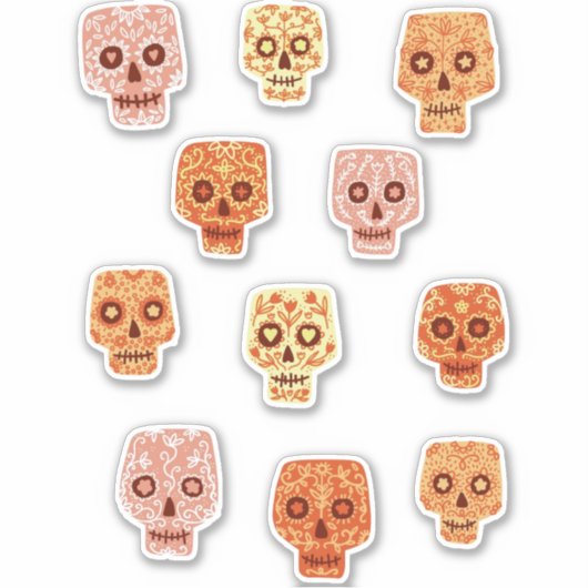 Sticker Jour du crâne de sucre des morts (Devant)