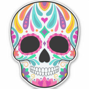 Sticker Jour du crâne de sucre des morts