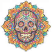 Sticker Jour du crâne de sucre mort (Devant)