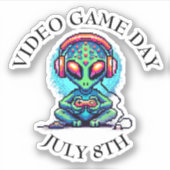 Sticker Jour du jeu vidéo | 8 juillet (Devant)
