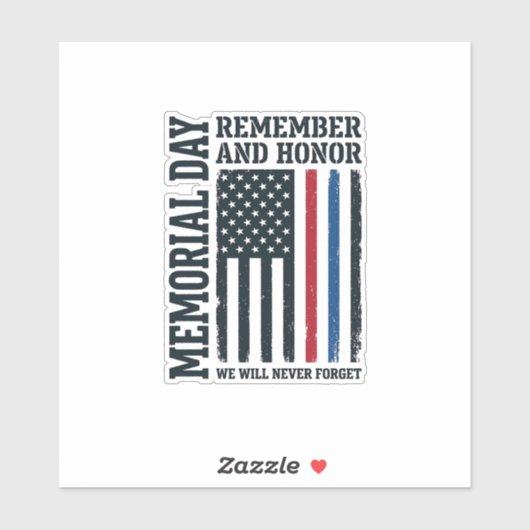 Sticker Jour du Souvenir Hommage et Tribut Vector Des (Feuille)