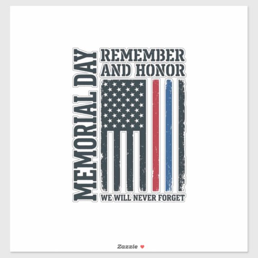 Sticker Jour du Souvenir Hommage et Tribut Vector Des (Feuille)