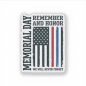 Sticker Jour du Souvenir Hommage et Tribut Vector Des (Devant)