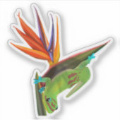 Sticker Jour gecko sur Oiseau du Paradis (Devant)