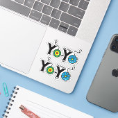 Sticker Jour national Yo-Yo (Ordinateur portable avec iPhone)