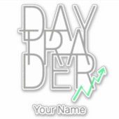 Sticker Jour Trader et Cryptodevises Stock Exchange (Devant)