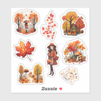 Sticker Journal Automne aquarelle scrapbook stationnaire