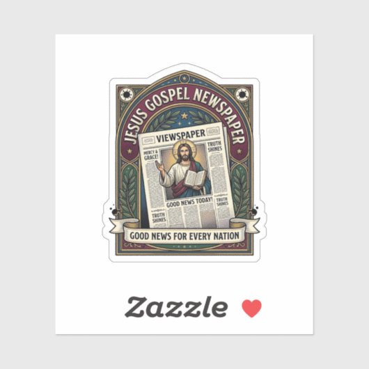 Sticker Journal de l'Évangile de Jésus Journal chrétien F (Feuille)