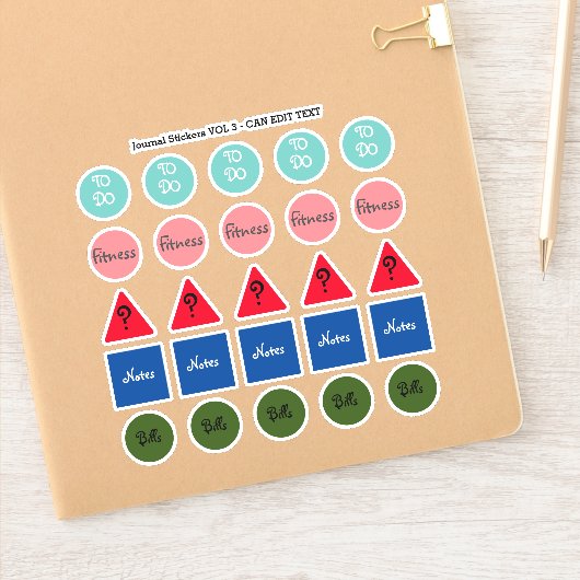 Sticker Journal des événements récurrents Journal Journal  (Carnet)