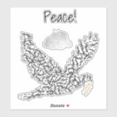 Sticker Journée de la paix (Feuille)