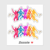 Sticker Journée de l'amitié | 4"x 4" - transparent brillan (Feuille)