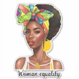 Sticker Journée de l'égalité des femmes afro-américaines