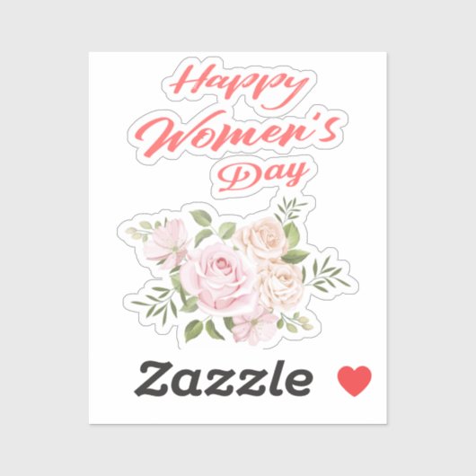 Sticker Journée des femmes heureuses (Feuille)