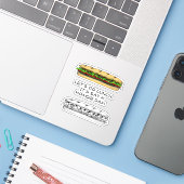 Sticker Journée du sandwich géant (Ordinateur portable avec iPhone)