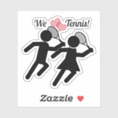 Sticker Journée Heureuse de Tennis (Feuille)