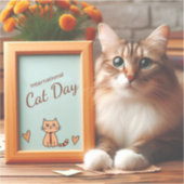 Sticker Journée internationale du chat (Recto)