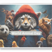 Sticker Journée mondiale des animaux (Devant)