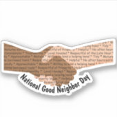 Sticker Journée nationale du bon voisin (Devant)