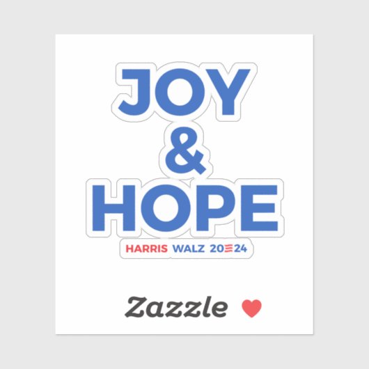 Sticker Joy and Hope - Harris Walz 2024 (Feuille)