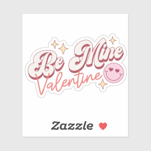 Sticker Joy Face Be Mine Saint Valentin Vinyl (Feuille)