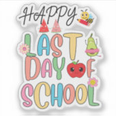Sticker Joyeuse Dernière journée d'école (Devant)