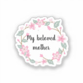 Sticker Joyeuse fête des Mères – Conception de salutation (Recto)