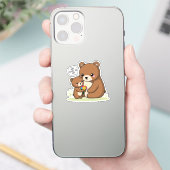 Sticker Joyeuse fête des mères Maman mignonne Mama Bear an (Téléphone)