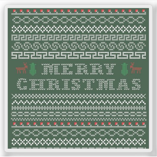 Sticker Joyeuse frontière de Noël (Devant)