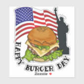 Sticker Joyeuse journée de burger (Feuille)