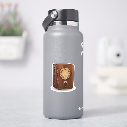 Sticker Joyeuse Journée de la radio (HydroFlask)
