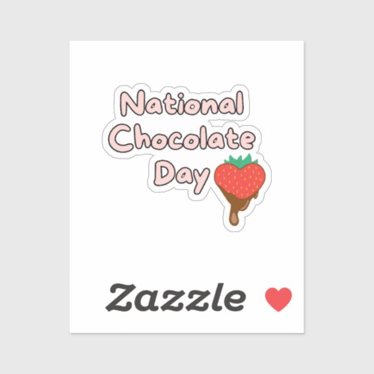 Sticker Joyeuse journée nationale du chocolat (Feuille)