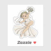 Sticker Joyeuse mariée 02 (Feuille)