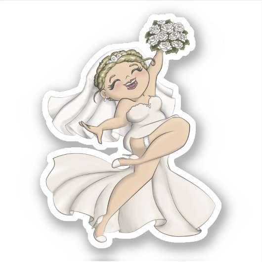 Sticker Joyeuse mariée 02 (Devant)