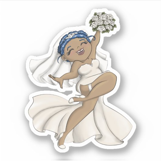 Sticker Joyeuse mariée 07 (Devant)
