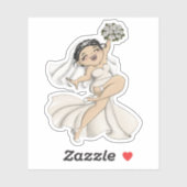 Sticker Joyeuse mariée 11 (Feuille)
