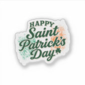 Sticker Joyeuse Saint-Patrick vintage (Devant)